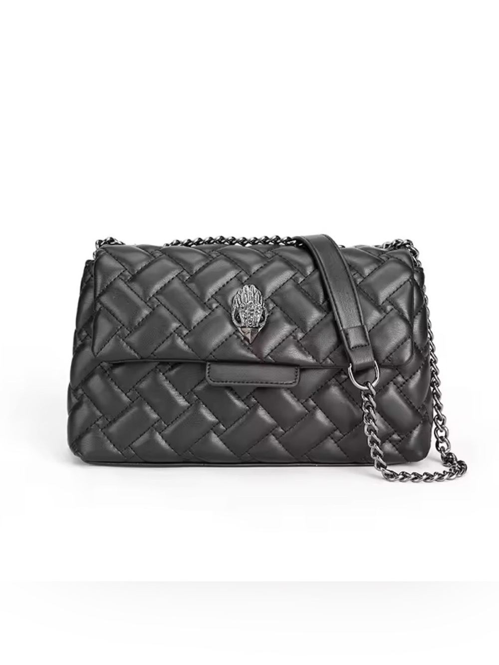 New Kurt Geiger Black Quilted-Shoulder Bag 8 in length & 5 in height & 3in width